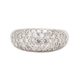 Pavé Set Diamond Bombé Ring-Charlotte Sayers Antique Jewellery