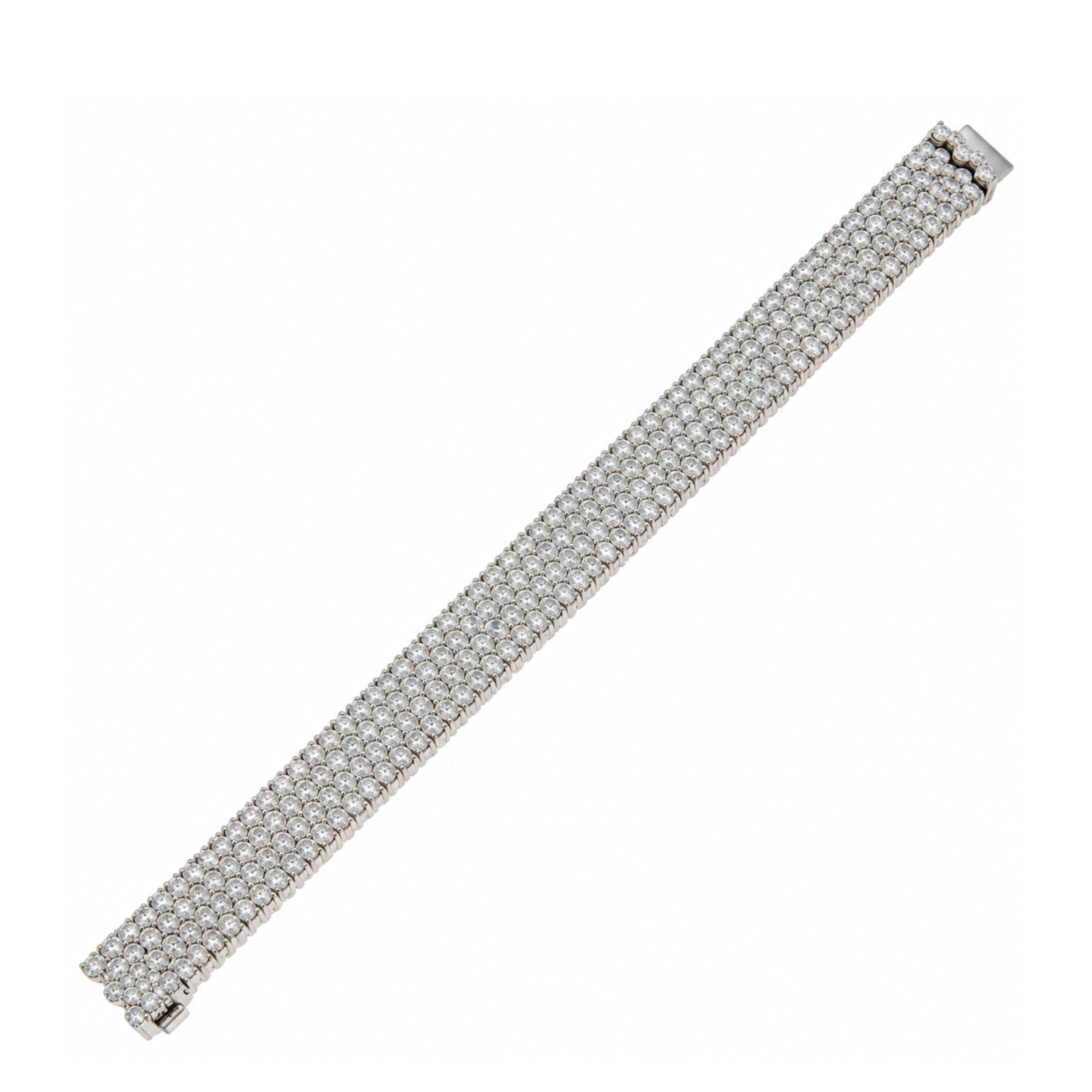 Pavé Set Diamond Bracelet-Charlotte Sayers Antique Jewellery