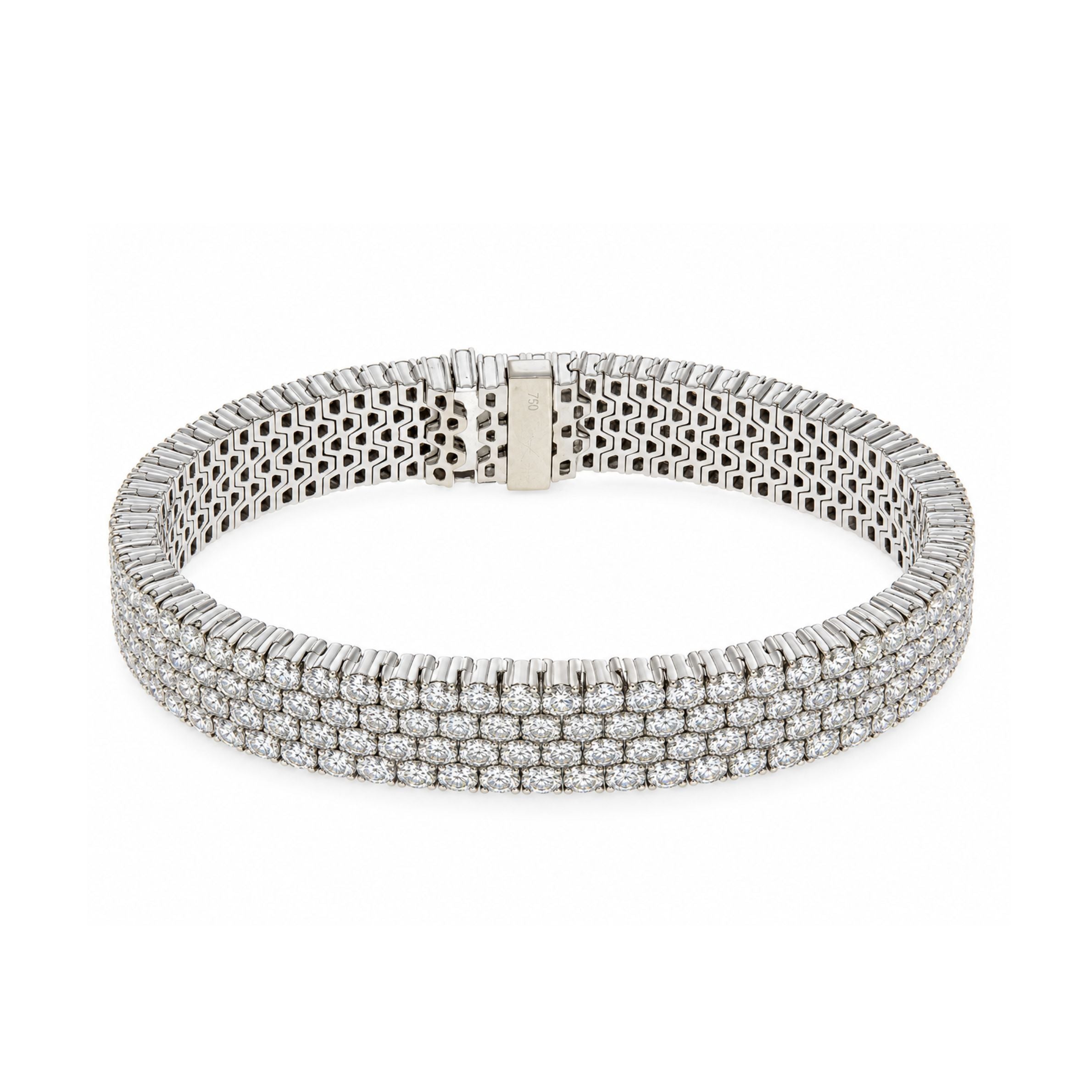 Pavé Set Diamond Bracelet-Charlotte Sayers Antique Jewellery