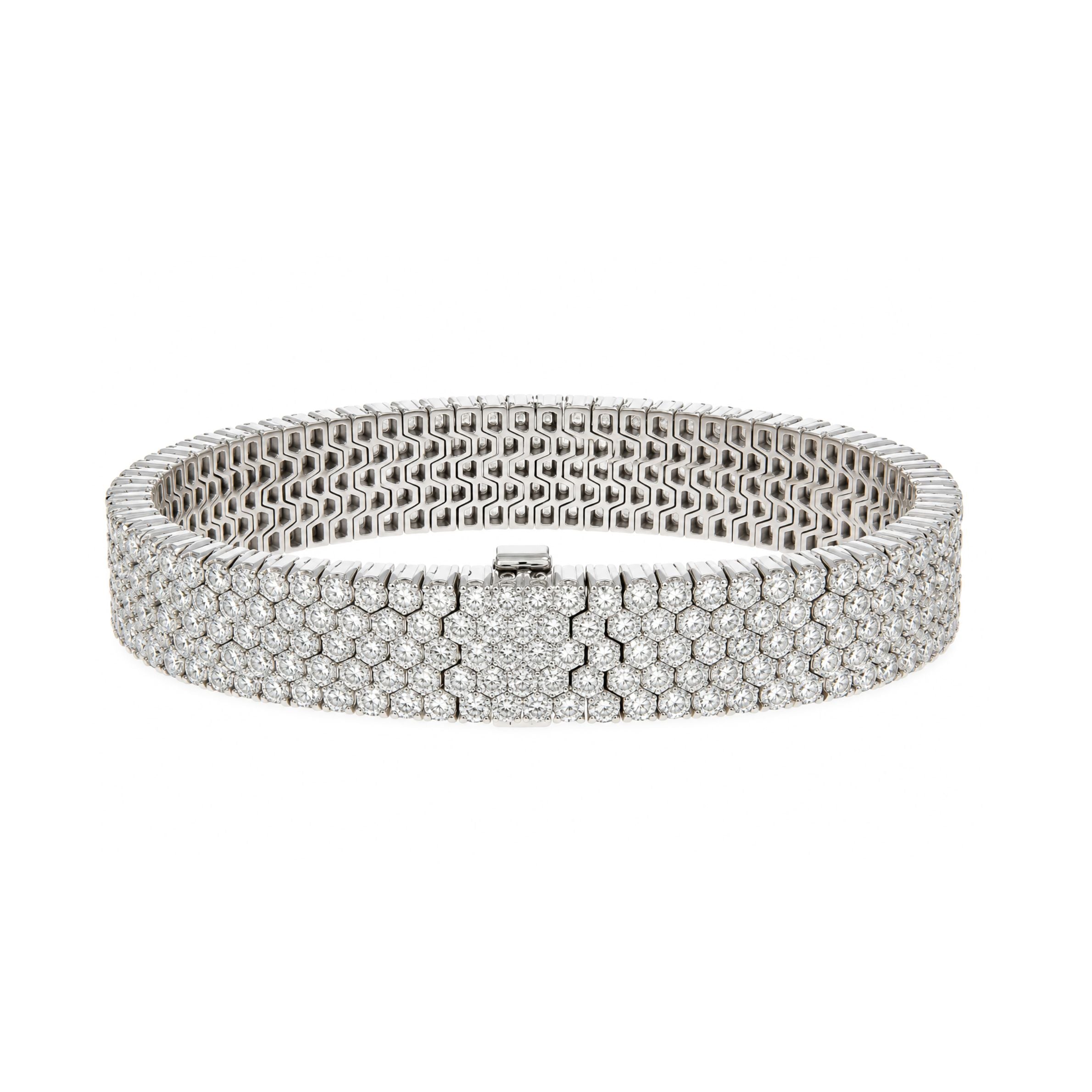 Pavé Set Diamond Bracelet-Charlotte Sayers Antique Jewellery