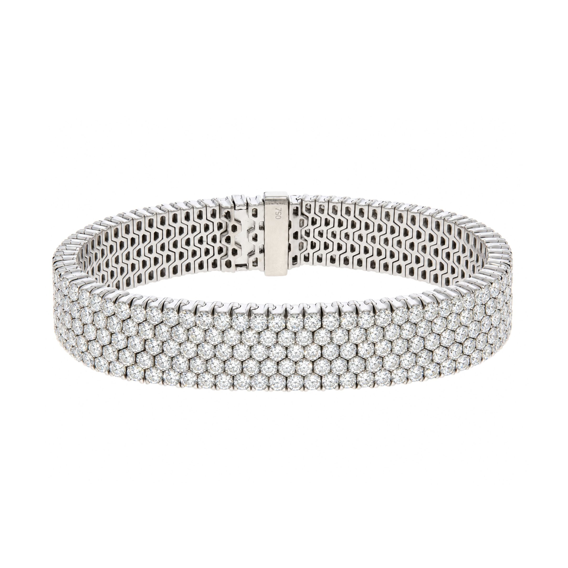 Pavé Set Diamond Bracelet-Charlotte Sayers Antique Jewellery