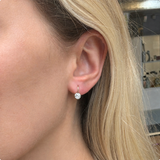 Pearl Diamond Earrings-Charlotte Sayers Antique Jewellery