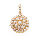 Pearl and Diamond Pendant / Brooch-Charlotte Sayers Antique Jewellery