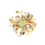 Peridot and Diamond Brooch-Charlotte Sayers Antique Jewellery