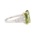 Peridot and Diamond Ring-Charlotte Sayers Antique Jewellery