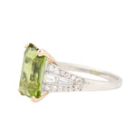 Peridot and Diamond Ring-Charlotte Sayers Antique Jewellery