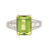 Peridot and Diamond Ring-Charlotte Sayers Antique Jewellery