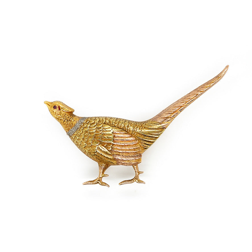 Pheasant Brooch-Charlotte Sayers Antique Jewellery