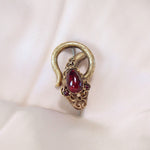 Victorian Garnet Snake Brooch-Charlotte Sayers Antique Jewellery