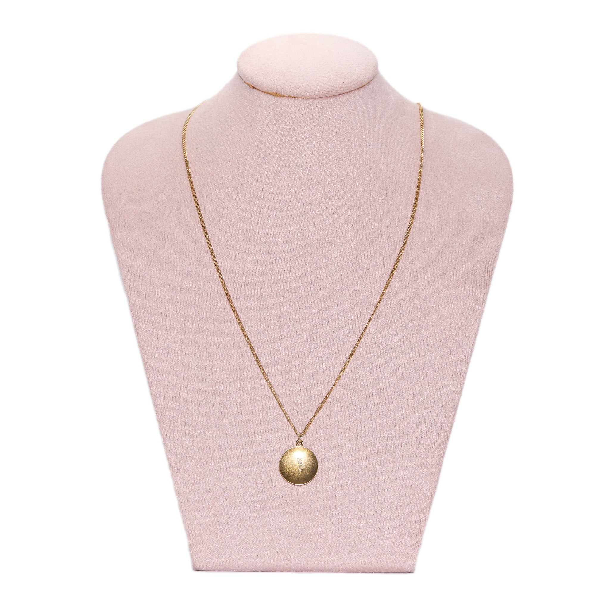 Pink Enamel Pendant-Charlotte Sayers Antique Jewellery