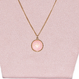 Pink Enamel Pendant-Charlotte Sayers Antique Jewellery