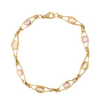 Pink Sapphire Moonstone Bracelet-Charlotte Sayers Antique Jewellery