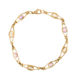Pink Sapphire Moonstone Bracelet-Charlotte Sayers Antique Jewellery