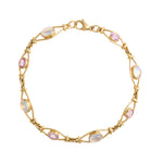 Pink Sapphire Moonstone Bracelet-Charlotte Sayers Antique Jewellery