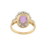 Pink Sapphire and Diamond Cluster Ring-Charlotte Sayers Antique Jewellery