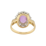 Pink Sapphire and Diamond Cluster Ring-Charlotte Sayers Antique Jewellery