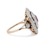 Pink Sapphire and Diamond Ring-Charlotte Sayers Antique Jewellery