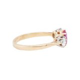 Pink Sapphire and Diamond Ring-Charlotte Sayers Antique Jewellery