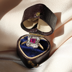 Pink Sapphire and Diamond Ring-Charlotte Sayers Antique Jewellery