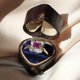 Pink Sapphire and Diamond Ring-Charlotte Sayers Antique Jewellery