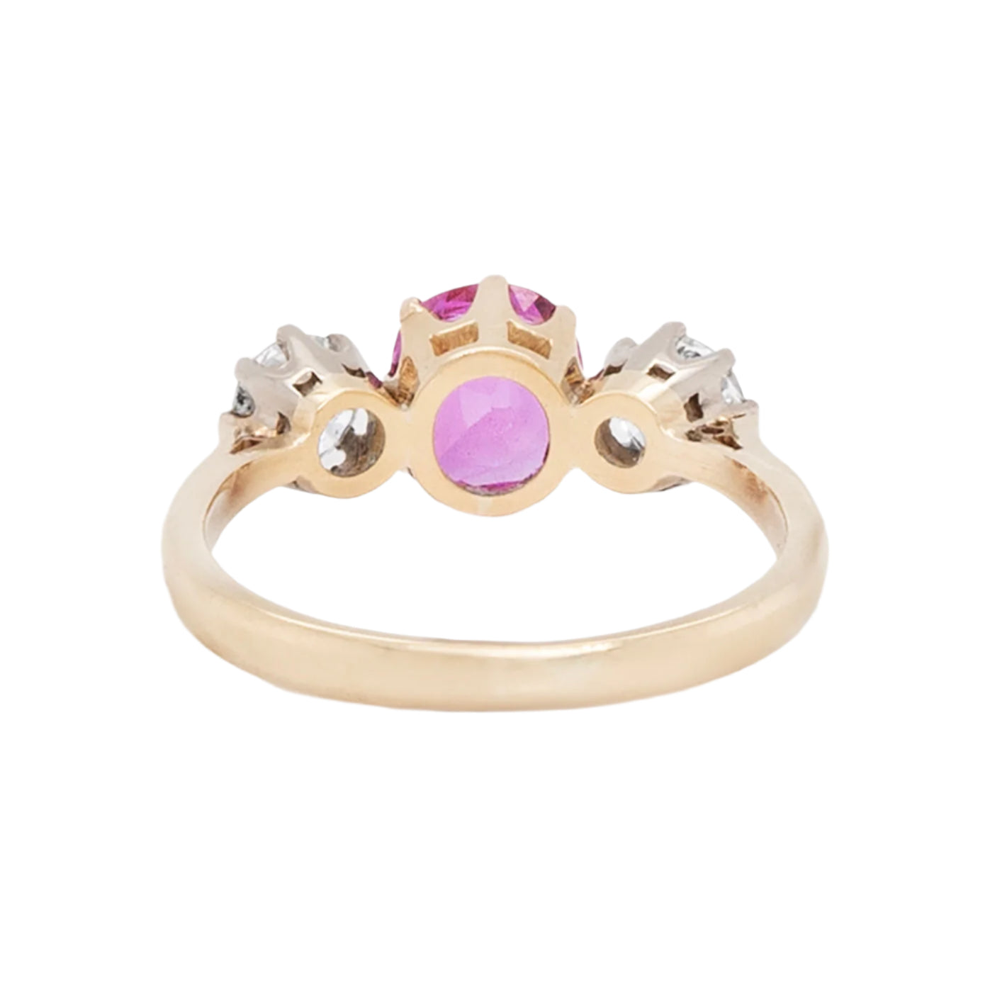 Pink Sapphire and Diamond Ring-Charlotte Sayers Antique Jewellery