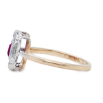 Pink Sapphire and Diamond Ring-Charlotte Sayers Antique Jewellery