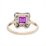 Pink Sapphire and Diamond Ring-Charlotte Sayers Antique Jewellery