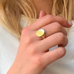 Plain Gold Signet Ring-Charlotte Sayers Antique Jewellery
