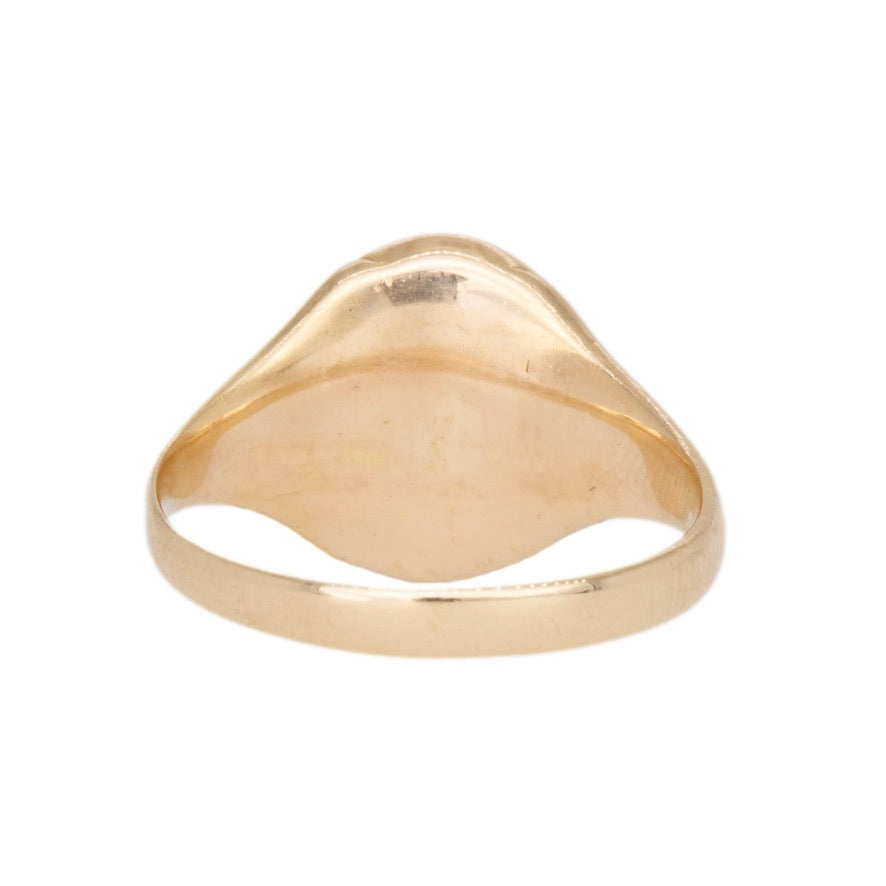 Plain Gold Signet Ring-Charlotte Sayers Antique Jewellery