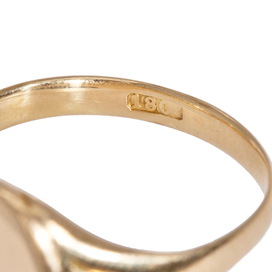Plain Gold Signet Ring-Charlotte Sayers Antique Jewellery