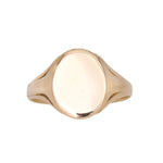 Plain Gold Signet Ring-Charlotte Sayers Antique Jewellery