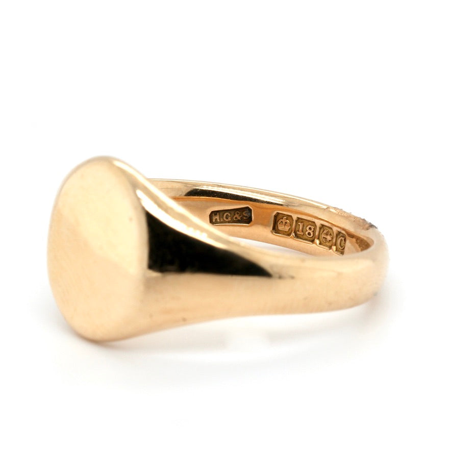 Plain Victorian Signet Ring-Charlotte Sayers Antique Jewellery