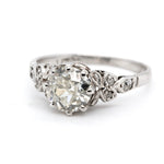 Platinum Diamond Ring-Charlotte Sayers Antique Jewellery