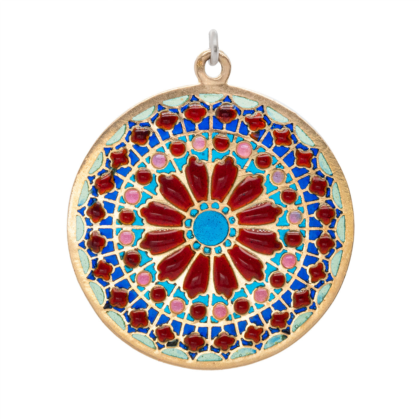 Plique a Jour Enamel Pendant-Charlotte Sayers Antique Jewellery