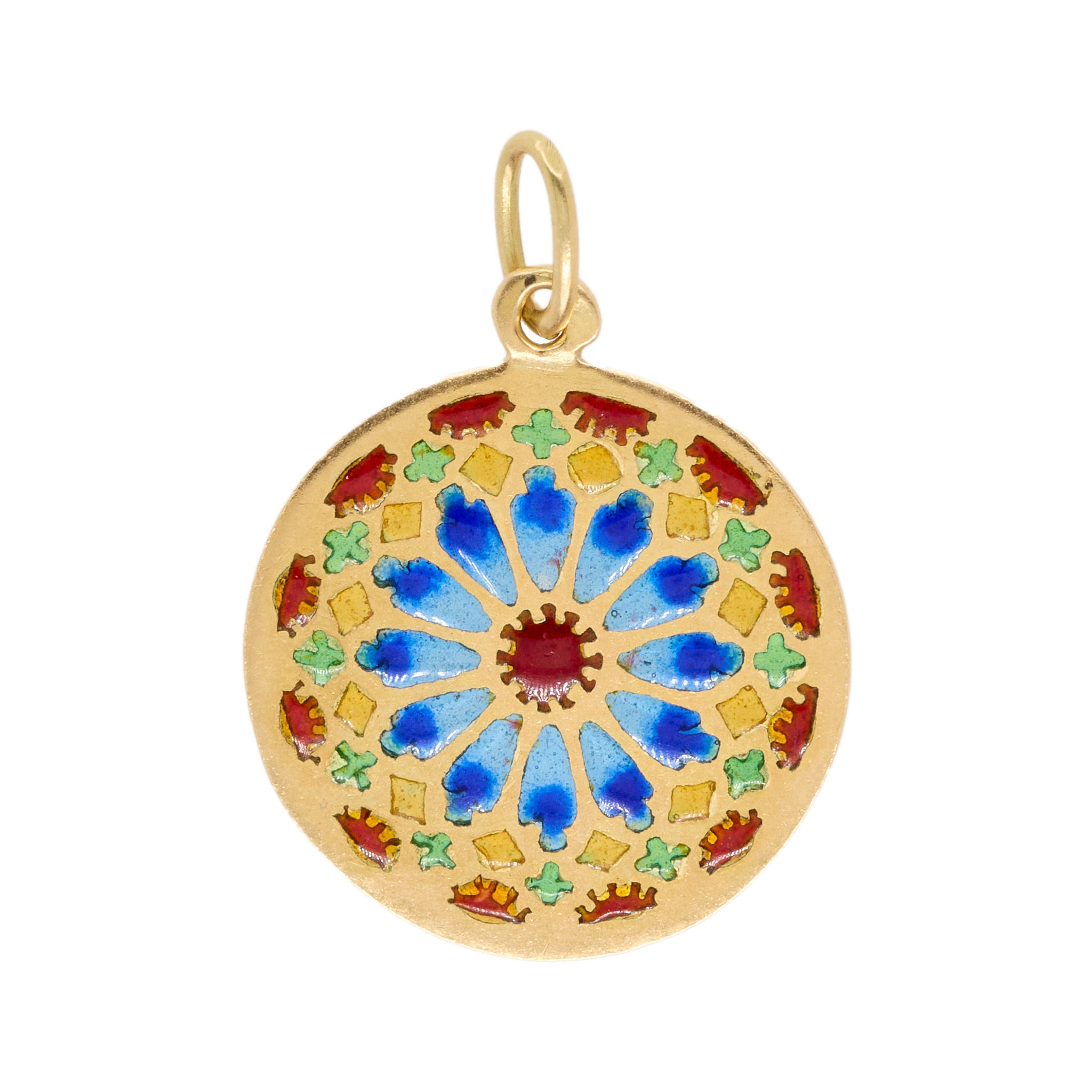 Plique-à-jour Enamel Pendant-Charlotte Sayers Antique Jewellery