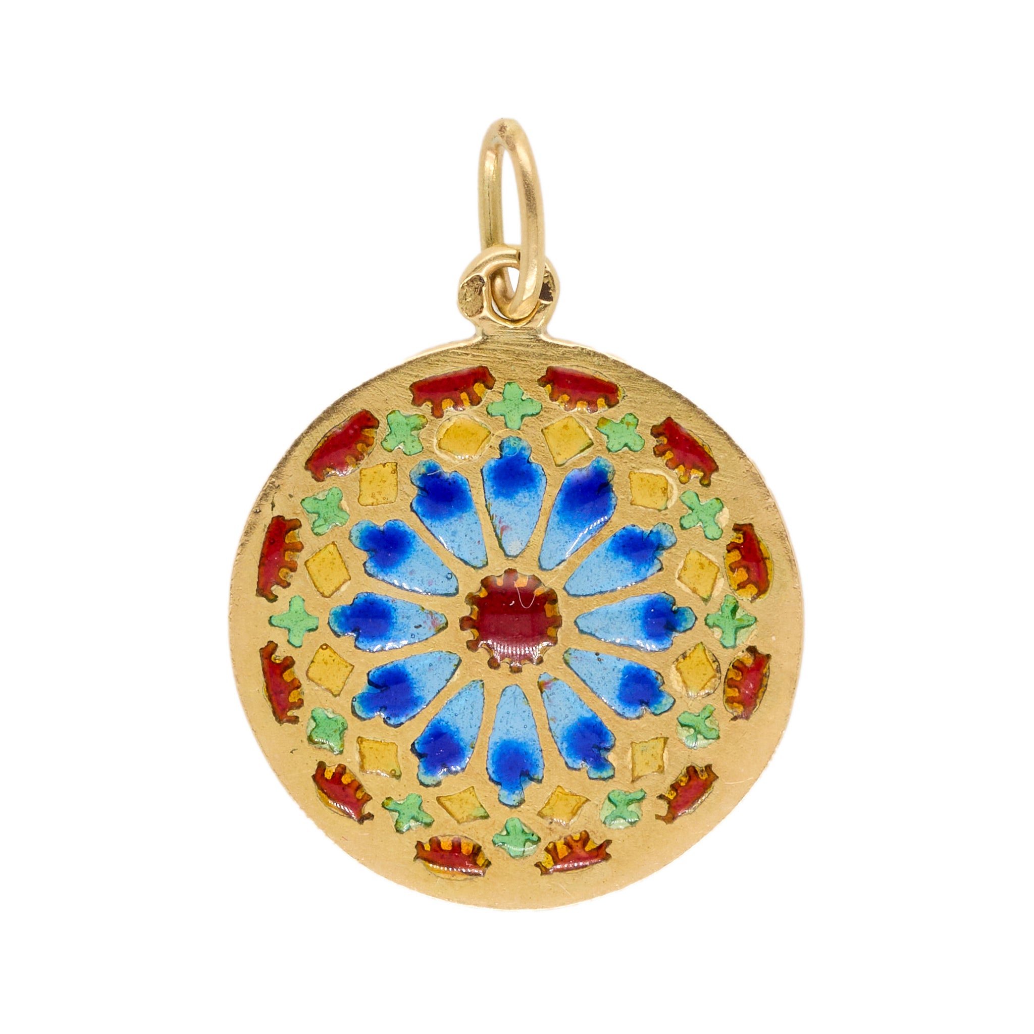 Plique-à-jour Enamel Pendant-Charlotte Sayers Antique Jewellery