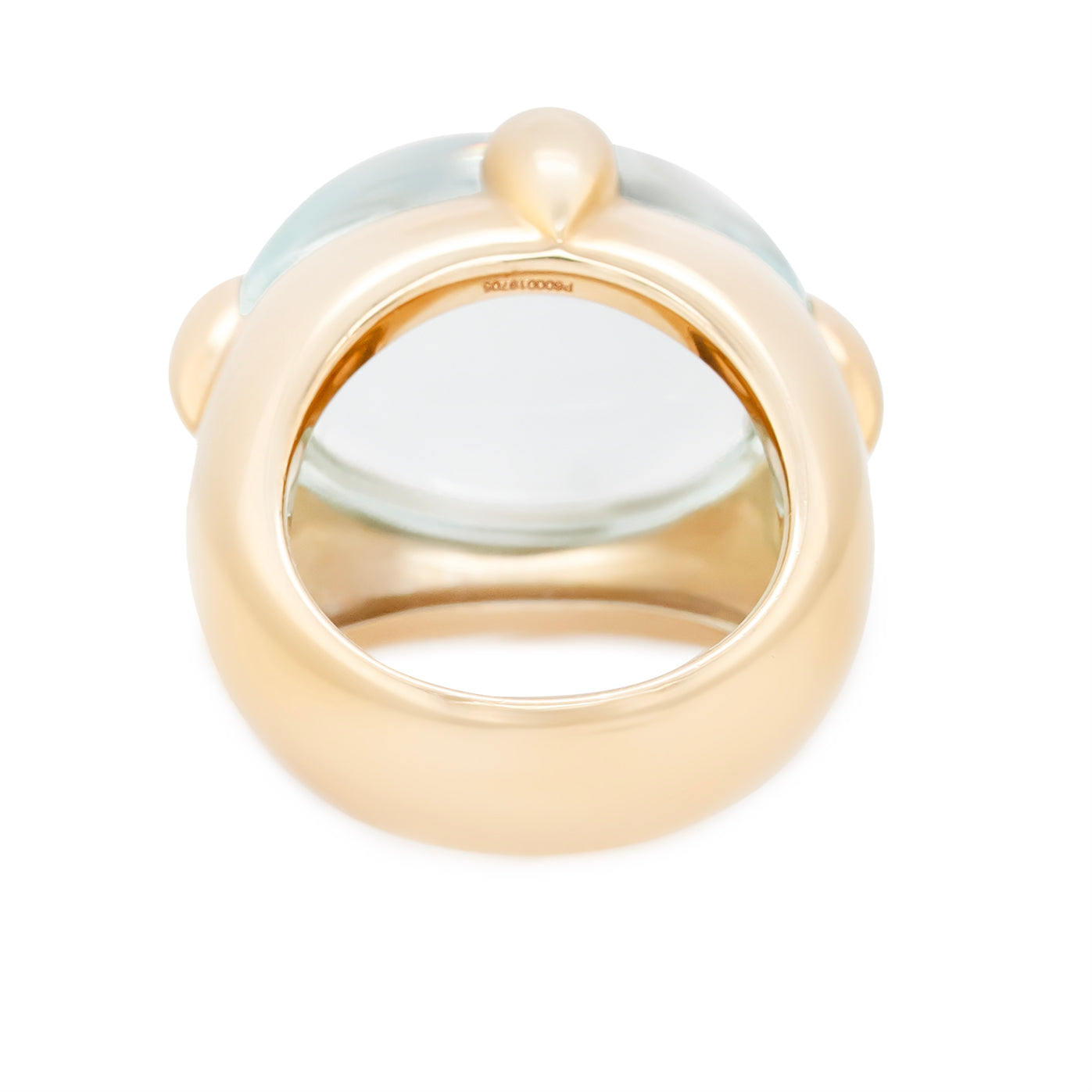 Pomellato Aquamarine Griffe Ring-Charlotte Sayers Antique Jewellery