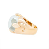 Pomellato Aquamarine Griffe Ring-Charlotte Sayers Antique Jewellery