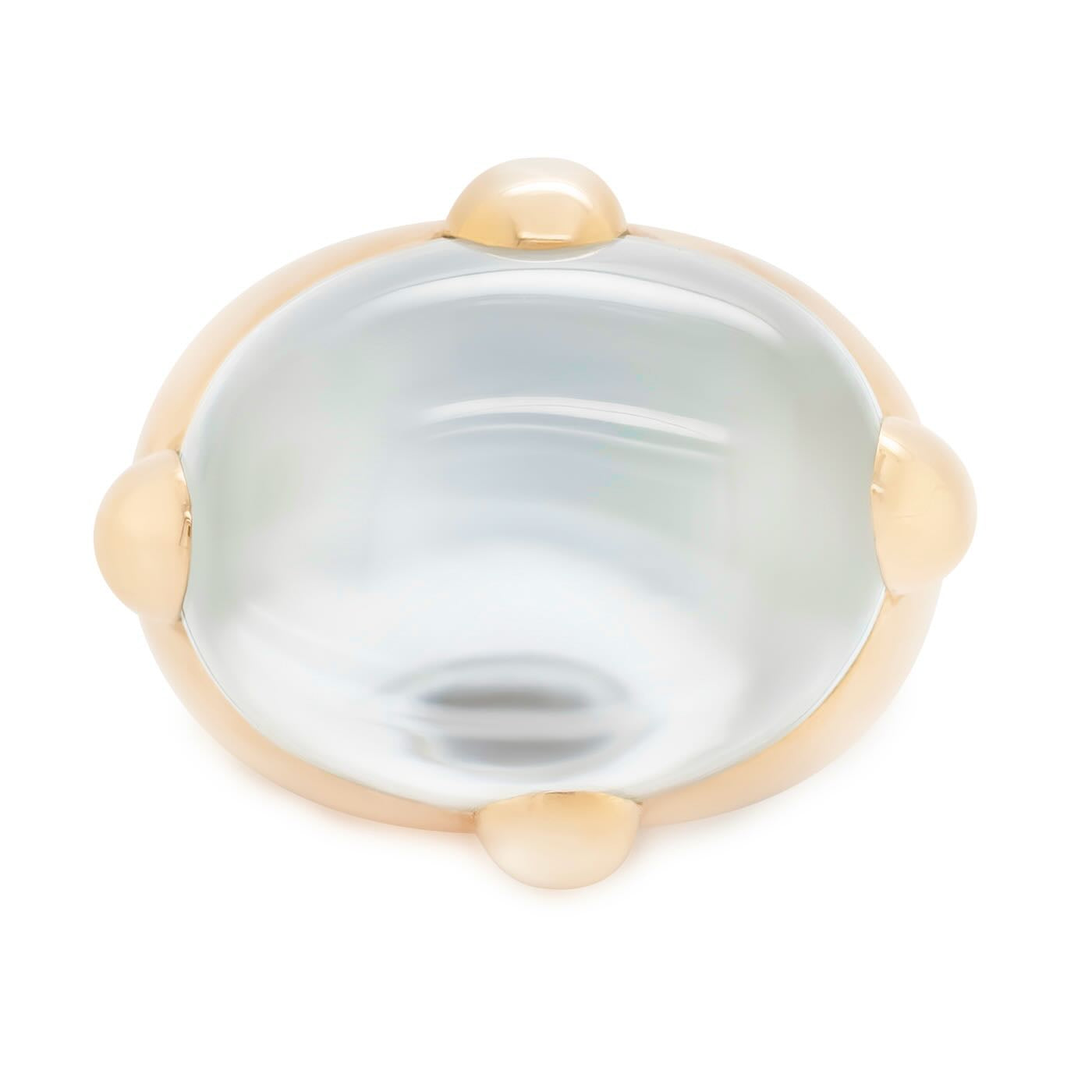 Pomellato Aquamarine Griffe Ring-Charlotte Sayers Antique Jewellery