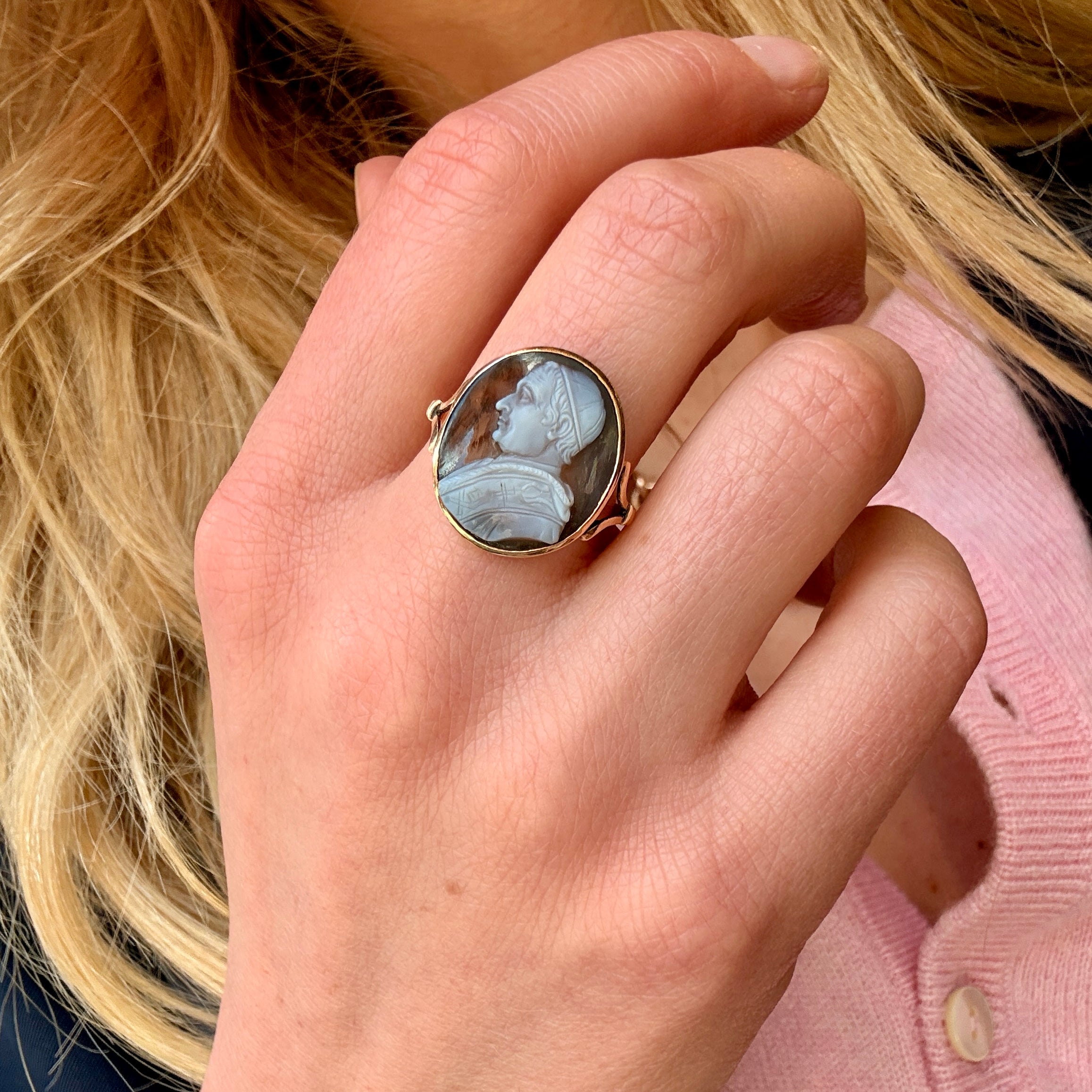 Pope Pius VII Cameo Ring-Charlotte Sayers Antique Jewellery