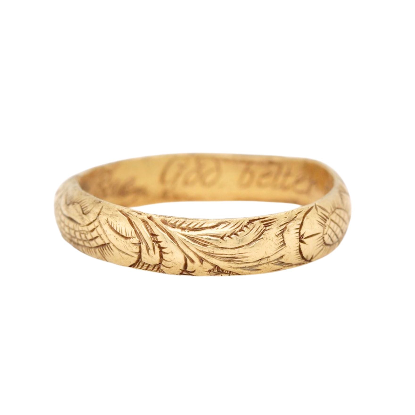 Posy Ring Love God Better Then Gold-Charlotte Sayers Antique Jewellery