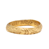 Posy Ring Love God Better Then Gold