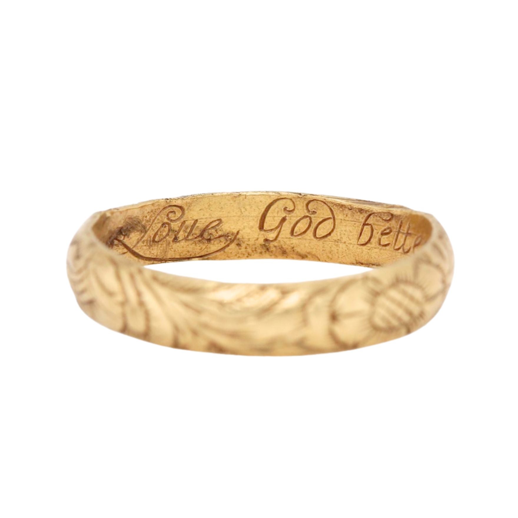 Posy Ring Love God Better Then Gold-Charlotte Sayers Antique Jewellery