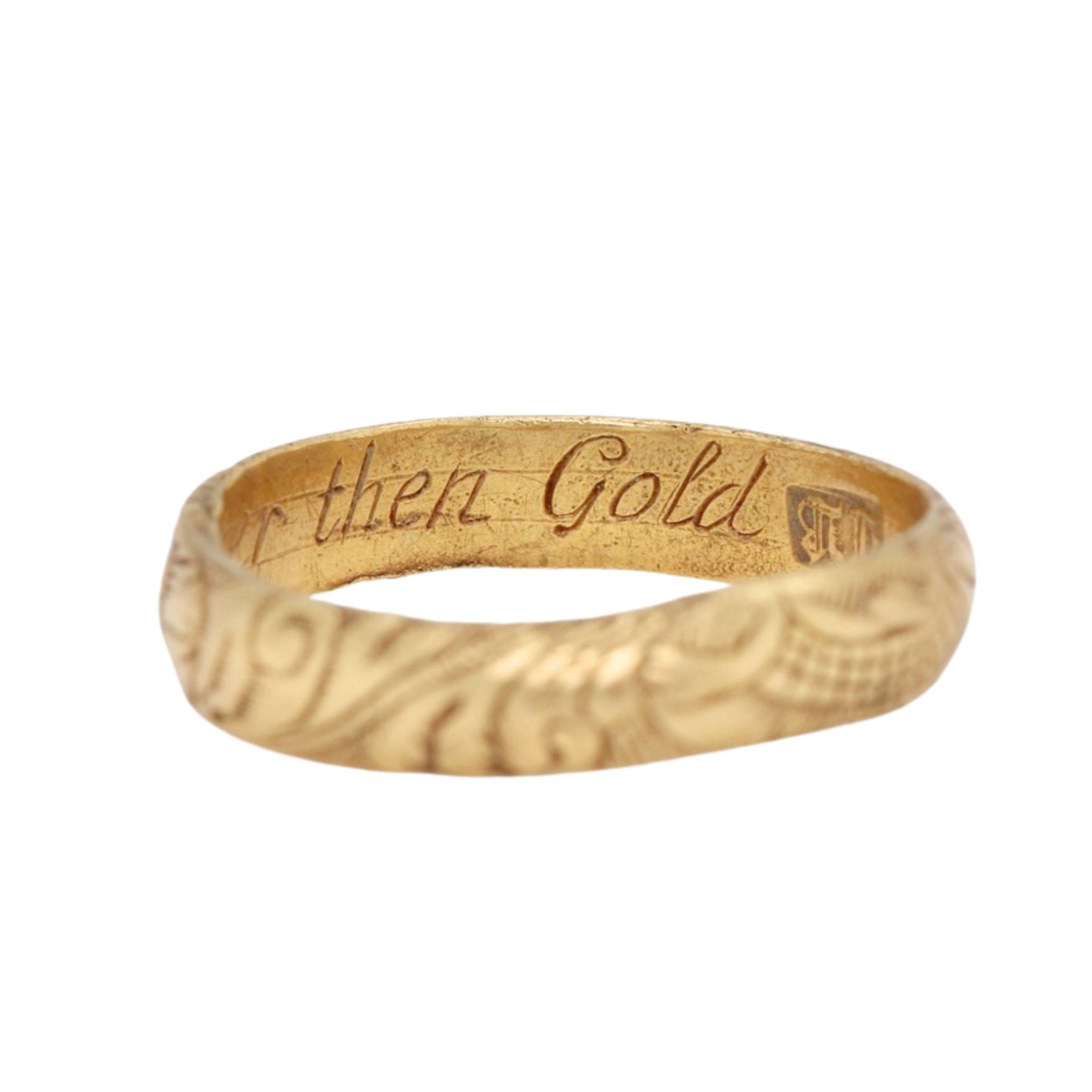 Posy Ring Love God Better Then Gold-Charlotte Sayers Antique Jewellery