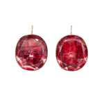 Queen Anne Pink Paste Earrings-Charlotte Sayers Antique Jewellery