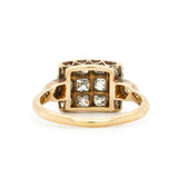 Rectangular Victorian Diamond Ring-Charlotte Sayers Antique Jewellery