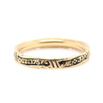 Rococo Black Enamel Band Ring-Charlotte Sayers Antique Jewellery