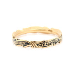 Rococo Georgian Memorial Band Ring "Henry Clifton"-Charlotte Sayers Antique Jewellery