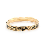 Rococo Georgian Memorial Band Ring "Henry Clifton"-Charlotte Sayers Antique Jewellery