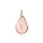 Rose Quartz Egg Pendant-Charlotte Sayers Antique Jewellery